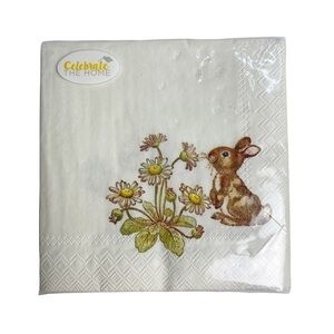 Celebrate Home Snoopy Little Rabbit Bunnies Cocktail Napkins 40 Count 5” Square